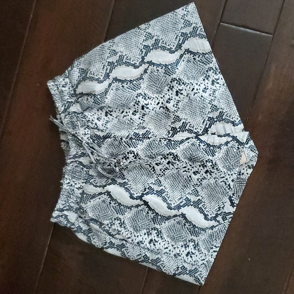 Faux Snakeskin Shorts